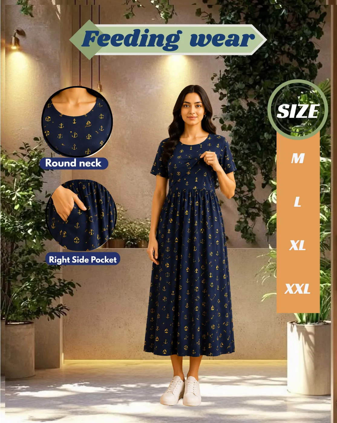 zipless ankle length feeding maternity wear 